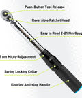 Dialed In Bike Torque Wrench Set For One Quarter Inch Drive With 2 To 20 Nm Range showing tool features and details