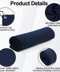 3 Pack 16 By 16 Inch Golf Towels For Men On The Go With Carabiner Clip Premium Waffle Pattern Microfiber Towel details