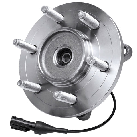 Front view of Front Wheel Bearing And Hub Assembly Six Lug 4WD With ABS Replacement Fits Ford F 150 2004 2005 Lincoln Navigator Mark LT