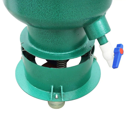 Heavy Duty 80 Liter Electric Vibration Polishing Machine Tackle Metal Deburring Chamfering Hardware Parts Smooth Finish Wear Resistant Industrial 1 1Kw Workhorse base and valve close-up.