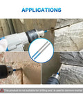 Diamond Tuck Point Bit For Mortar Removal With Round Shank, 7.2mm Diameter, 74mm Length, #40/45 Shank in use on stone surfaces