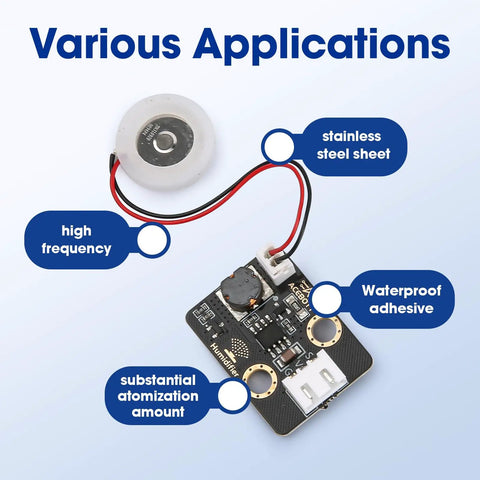 3Pcs Humidifier Module Kit With Spray Atomization Plate And Circuit Board For Ultrasonic DIY Projects 5V Piezoelectric Atomizer Module For Fine Mist Spray And Incubation Experiments, with plate and board