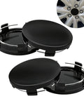 Sleek Black 55Mm Abs Wheel Center Caps 4Pack Heavy Duty Snap On Rim Covers Universal Fitment waterproof durable tough