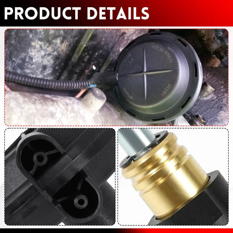Front view: 4WD vacuum actuator for Ford trucks (1997–2004); black plastic housing with brass threaded connector.