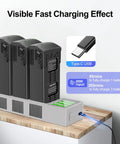 Mavic 3 Series Battery Charging Hub With Intelligent LCD Display 1 Pack compatible with DJI Mavic 3, charging three batteries.