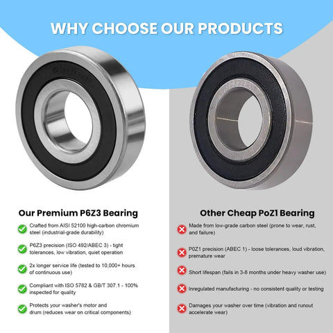 Tub Washer Bearing And Seal Kit With Front Seal 4280EN4001F And Rear Bearing 4280EN4001G Easy Tool Free Install For Quieter, Smoother Laundry Day And Fewer Noises, premium P6Z3 bearing comparison