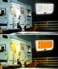 Bright 320 Lumen RV Exterior Porch Light With Switch 12V Replacement LED for campers trailers with clear and amber lenses.