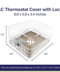Lockable Thermostat Cover Box With Key For Wall Mount HVAC Control Panel Protects Clear Plastic Lock Box Energy Saving