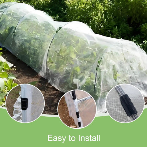 60Pcs 1 Inch Greenhouse Clips Clamps Set for PVC Pipe Greenhouse Film Sunshade Nets and Row Covers Durable ABS Plastic Garden Fasteners for Plants and Greenhouse Projects