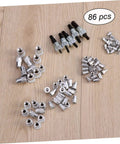 Top Notch 86 Piece Heavy Duty Rivet Nut Kit With M5 M7 M8 Threaded Inserts Perfect For Steel Metal Work, Duct Repair, And Awesome DIY Projects Comes In Sturdy Storage Case For Pros and Amateurs. 86 pcs rivet nuts and install tools on wood floor