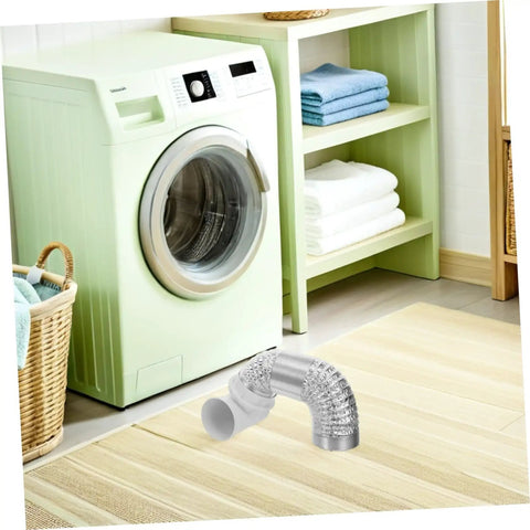 Zerodeko 4 Pc Dryer Vent Hose Connector Kit W/ 16 Ft Flexible Aluminum Film Hose And Abs Coupling For Laundry Install To Stop Leaks Keep Air Flow Smooth And Super Secure. dryer vent hose connector on washing machine