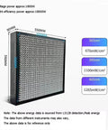 Heavy Duty Led Uv Curing Lamp For Resin 3D Printing Exposure At 365Nm And 395Nm showing dimensions and power details