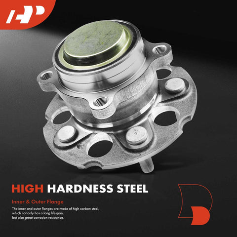 Close-up of Two Rear Wheel Bearing And Hub Assembly With 5 Lug for Honda CR V 2017 2018 2019 2020 2021 2022 FWD Only Premium Kit