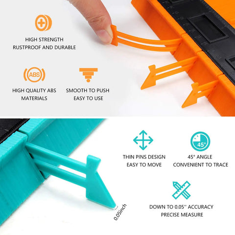 Contour Gauge With Lock And Double Lock 5 Inch And 10 Inch Profile Gauge Pro for measuring and cutting precise irregular shapes.