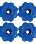 Gas Valve Handle Replacement Kit Aluminum Alloy Hexagon Hand Wheel set of four blue hand wheels for valve control