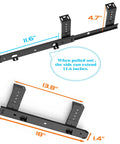 Heavy Duty Black Drawer Slides 18 Inch Cabinet Rails with dimensions 18x4.7 inches, showcasing precision smooth glide for storage.