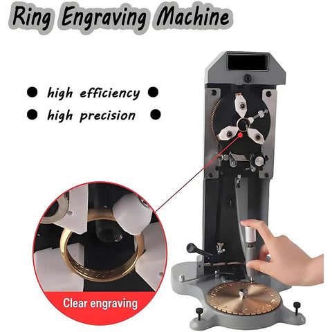 Premium Quality Heavy Duty Inside Ring Engraver Double Sided Dial Stamp showcasing clear engraving on gold ring.