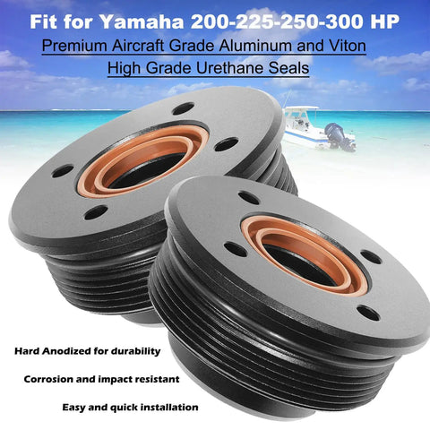 Replacement Tilt Cap Gland With Seals For V6 3.3L End Cap Tilt Cylinder 200 225 250 300 HP Outboard Motors 2 Pack