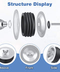 1 Pack 4 Inch End Of Pipe Gripper Mechanical Plug With Galvanized Screw And Wing Nut For Outdoor Sewer Cleanout Drain Airtight Gasket