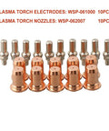 10 nozzles and 10 electrodes for IPT40 torch, part of 20 Pieces Pro Grade Plasma Electrode Tips And Nozzles Kit 0.9mm For IPT40 Torch And IPT60 PT40 AHP ALPHACUT 60 LONGEVITY 42i 62i EVERLAST 50S 60S Plasma Cutter Consumables