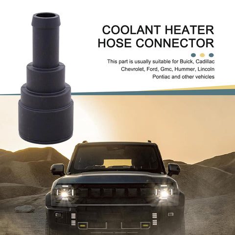 Two Pack Car Heater Hose Fittings And Quick Connect Coolant Connectors For Buick GMC Chevrolet Ford Lincoln Durable Black Hose Adapters