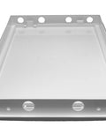 Back view of 8 x 12 Inch Wall Access Panel For Drywall And Ceiling White ABS Plastic Service Hatch With Latch