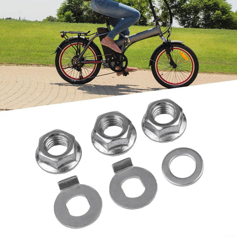 Secure Fit 12mm E-Bike Hub Motor Nuts Safety Washer Steel Locking Hardware For Premium Copper Anodized Bike Parts That Keeps Your Ride Tight And Safe From Vibrations Without Hassle on e-bike wheel motor
