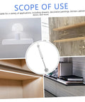 Hemoton cabinet lift support rod, silver metal, for folding lids; center close-up with mounting ends.