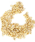 Brass grommets from Pro Grade Grommet Tool Kit for Tarps, Fabric, and Leather, Heavy Duty Metal Retainer Kit for Quick Binding and Hole Reinforcement
