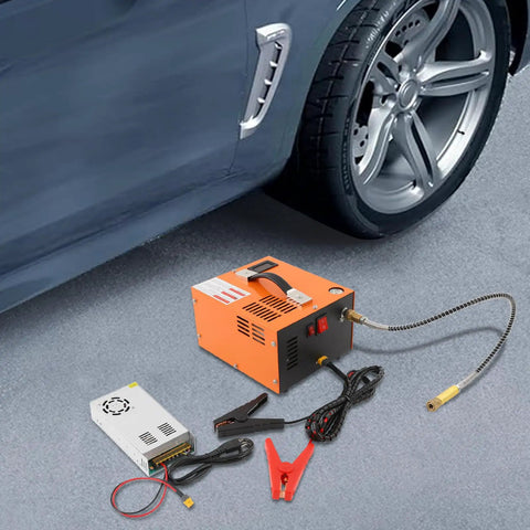 Portable PCP Air Compressor 4500 PSI Heavy Duty Tire Inflator With 110V Us Plug For Car Bike Motorcycle Paintball Tanks Fast Inflation Auto Shut Off Quiet Motor Home And Outdoor Pro Gear