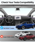Sunshade roof for Tesla Model Y, magnetic foldable, heat-insulating, black interior view