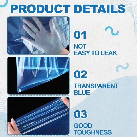 Product details of 100 Pack Disposable Blue Poly Lug Liners, 22.75 By 20 Inches, 3 Mil Thick, Food Grade, Leak Proof For Meat Processing