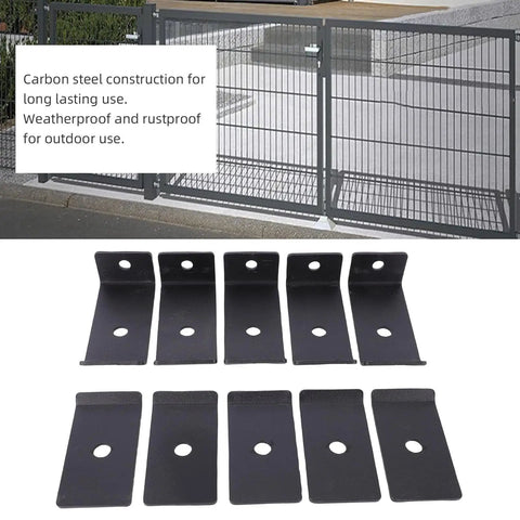All In One Mesh Panel Mounting Kit With Brackets, Clamps And Fasteners For Fences And Grid Mats, Weatherproof Heavy Duty Steel, Easy Install For Backyard Or Garden Yards, Includes Screws Nuts And Fixings