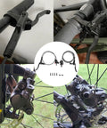 MT200 Hydraulic Disc Brake Set For Mountain Bikes Front 800mm Rear 1550mm Two Piston Calipers In Use On Bicycle