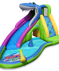 Shark Themed Inflatable Water Slide With Bounce House For Wet And Dry Play In The Backyard Epic Splash Time Playground Style
