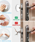 Clear Self Adhesive Door Stoppers For Walls, Heavy Duty Shock Absorbing Bumper Pads With Ultra Sticky Backing, Zero Fuss Installation steps.