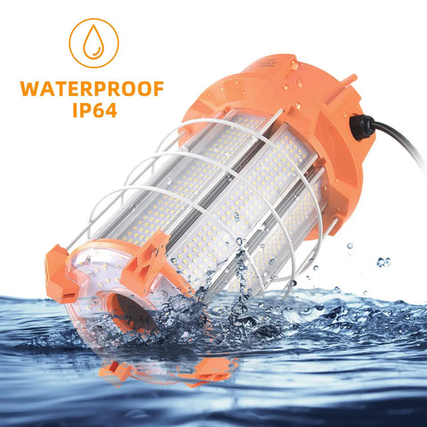 250W LED Work Light Super Bright Delivers 37500 Lumens High Bay Job Site Lighting With 5000K Daylight Portable Hook Linkable Design Durable Waterproof IP64