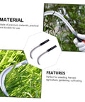 Collage of Two Piece Portable Reaping Hook For Gardening And Mowing Ergonomic Grip For No Sweat Weeding And Harvesting Multi Function Outdoor Tool