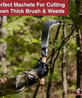 Curved Machete For Brush Busting And Outdoor Use Ready To Go Carbon Steel Blade No Sharpening Needed Sickle Knife For Thick Weeds