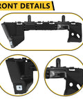 BXZ front bumper cover support retainer bracket pair in black plastic for 2016-2019 Cruze; front/close-up views.
