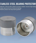1.98 Inch Stainless Steel Wheel Bearing Protectors With Silicone Dust Cap, 2 Pack for Boat RV Snow Trailers