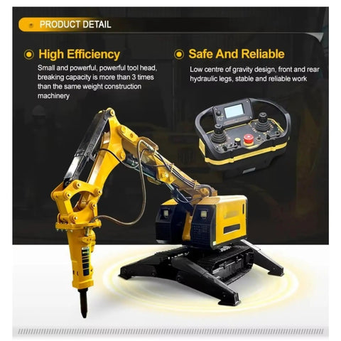 Customizable Remote Control Demolition Robot For Concrete Breaking And Disaster Rescue Heavy Duty Robot for efficient projects