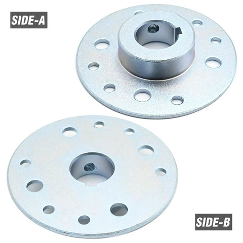 Go Kart Rear Sprocket Kit With 48 Tooth Sprocket, 8 Hole Hub, 1 Inch Bore, Quarter Inch Keyway, dual side view