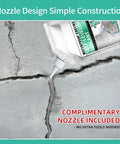 Tough As Nails Waterproof Self Leveling Sealant For Deep Crack Repair dispensing into a crack in concrete, showcasing nozzle design.