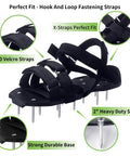 Heavy Duty Lawn Aerator Shoes With Stainless Steel Shovel Included Adjustable Fit For Men And Women Lawn Aeration Boots