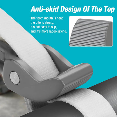 Close-up of 12 Inch Strap Wrench with Adjustable Nylon Strap illustrating anti-skid design, showing detail on strap and handle.