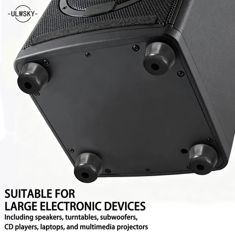Gotta Have 2 Inch Silicone Isolation Feet For Speakers Turntables And Subwoofers With Sticky Backing to secure devices to prevent shake.