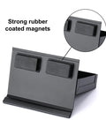 Back view of Garage Ready Magnetic Toolbox Shelf And Tray Set for Workshop showing rubber-coated magnets on tray