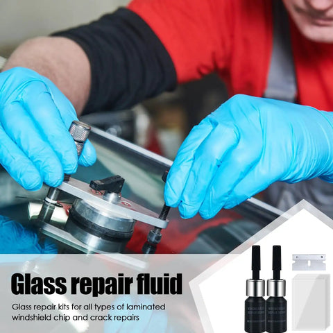Fix Cracks Fast With Nano Glass Repair Kit For Windshields And Glass Chips Scratches Portable DIY Windshield Repair Tool in use