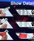 Close-up view of 24 Piece LED Interior Car Light Kit with Dome, Map, and License Plate Lights, T10 31mm 42mm Bulbs, showing details.